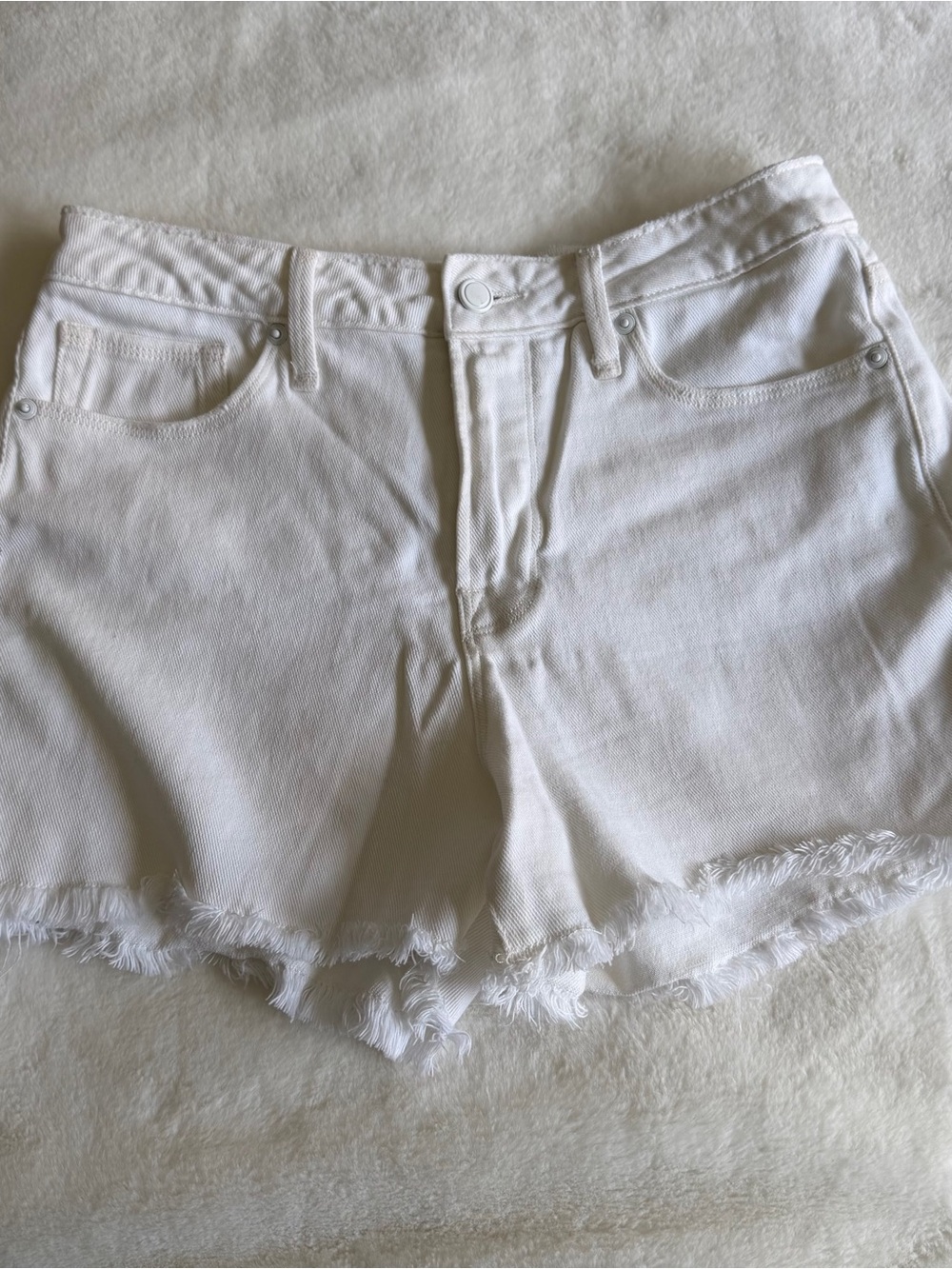 Good American White Shorts Size 8